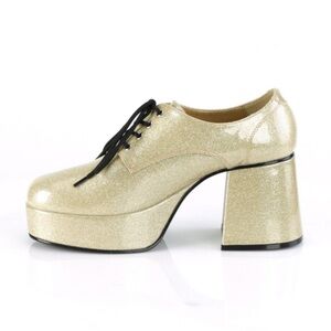 Silver Platforms Fantisma Mens Platform Disco Costume Retro 1970s Shoes